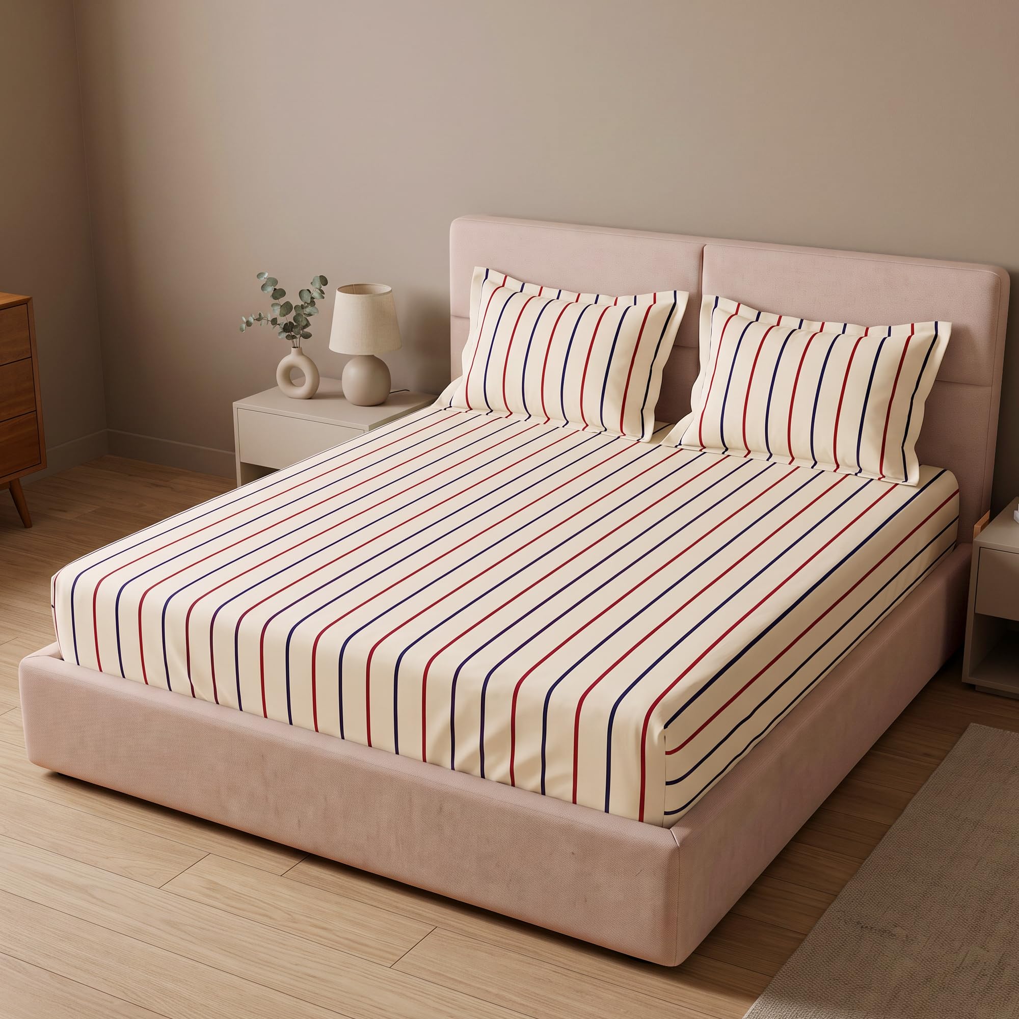 SleepyCat Cotton Bedsheet Set - Queen Size -23 SleepyCat Cotton Bedsheet Set - Queen Size -23