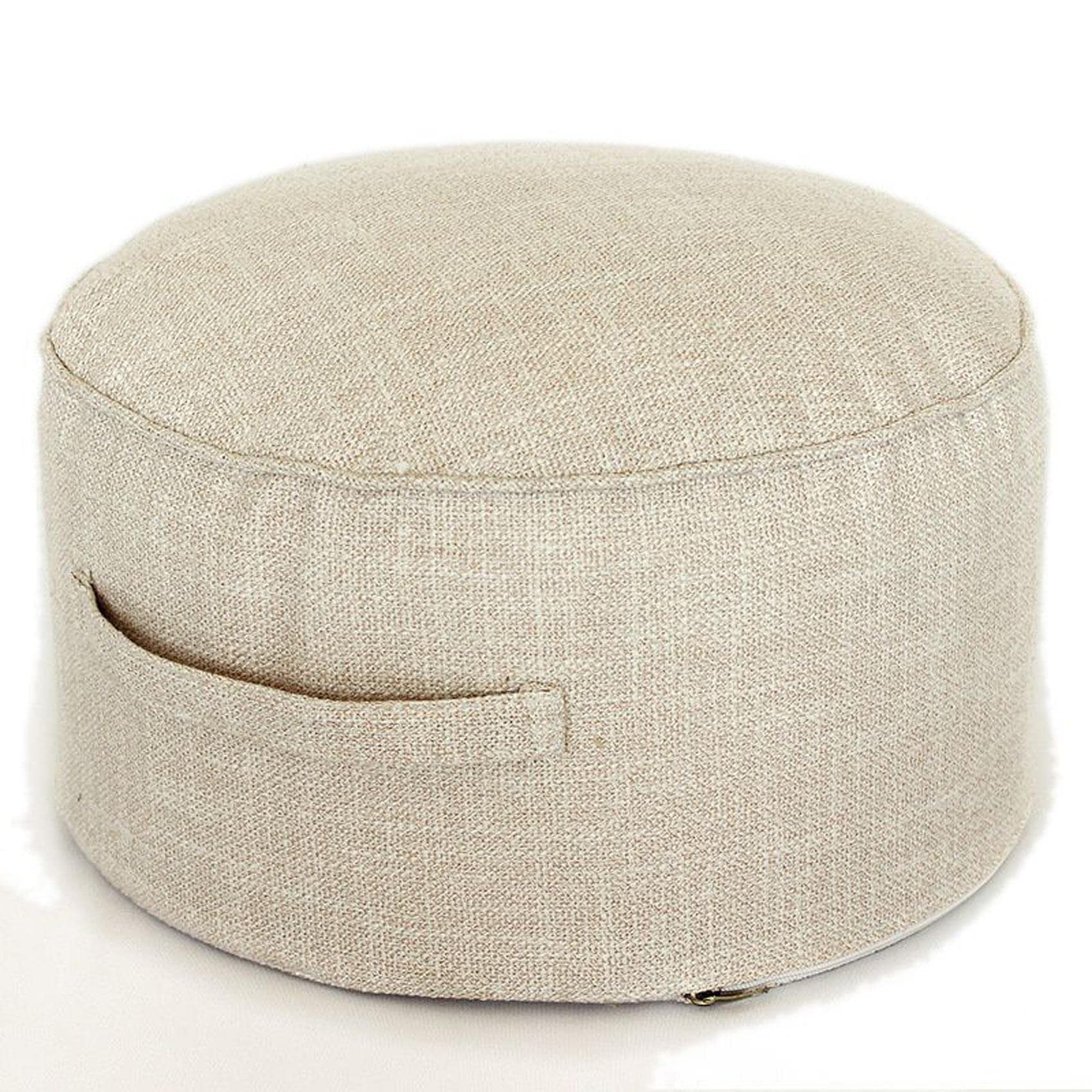 Tabouret à chaussures et repose-pieds de chambre beige pour coin lecture cocooning