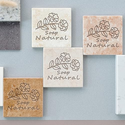 Miniatura 6 de PH PandaHall Sello de jabón hecho a mano, sello acrílico de flores con asa, sello de jabón natural en relieve, ramo de texto personalizado para