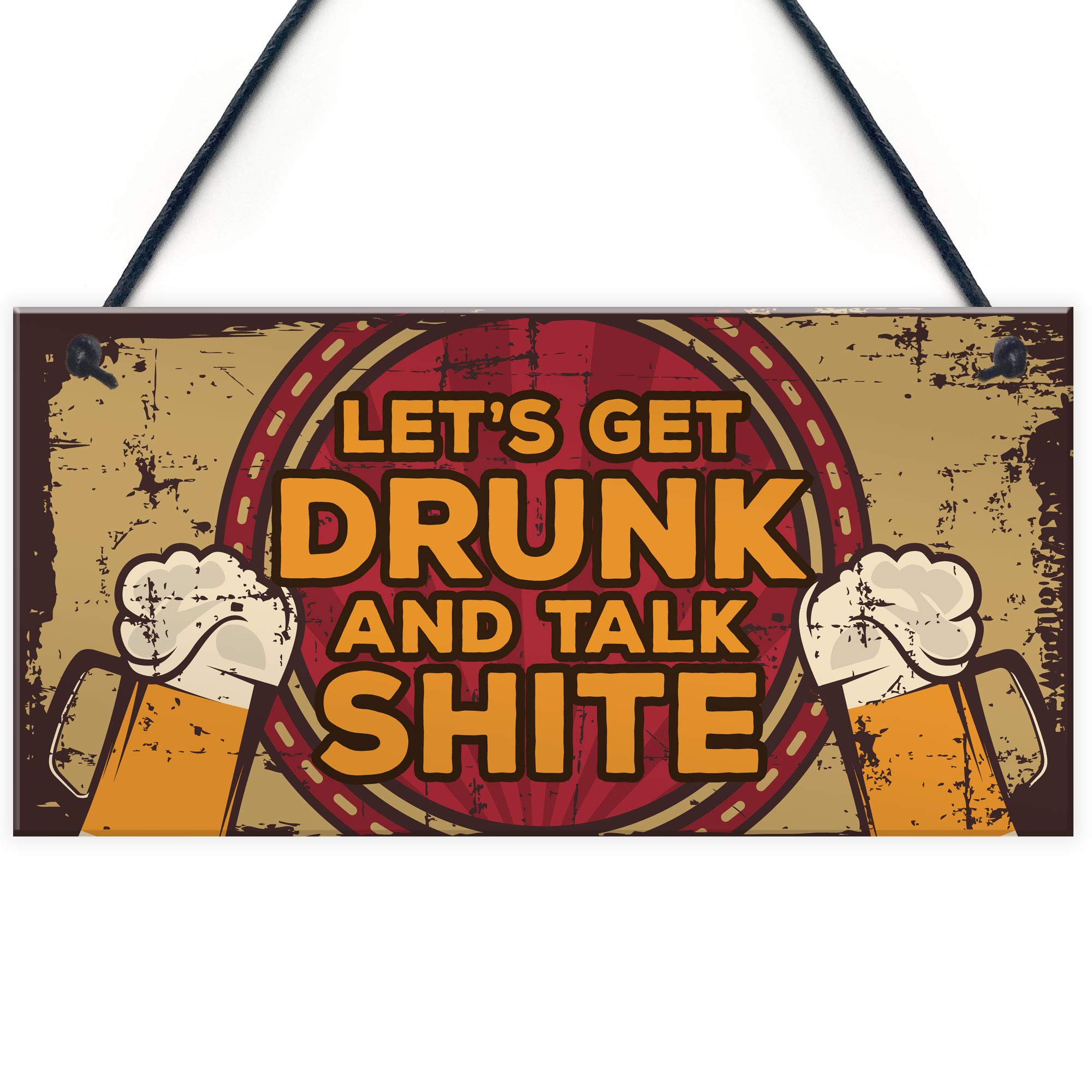 Red Ocean Funny Alcohol Gifts Novelty Man Cave Sign Home Bar Pub Hanging Plaque Vodka Gifts For Him