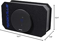 Vista 10 de Rockville RMW8A 800W 8" Powered Truck Subwoofer, Class-D Amp, 4 Ohm, Slim Ported Enclosure, Remote Bass Control, Durable MDF with Grill, for Car