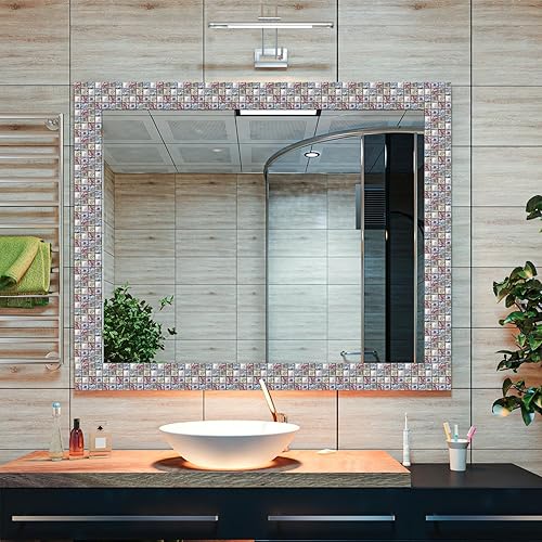 Miniatura 2 de Adhesivo para azulejos de mosaico, despegar y pegar, pegar en azulejos de pared para cocina, azulejos de pared, calcomanías de baño, autoadhesivas,