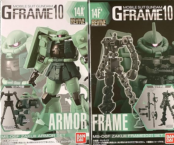 Amazon 機動戦士ガンダム Gフレーム10 アソート2種セット 14a ザクii ザクii 指揮官機 アーマーセット 14f ザクii ザクii 指揮官機 フレームセット プラモデル 通販