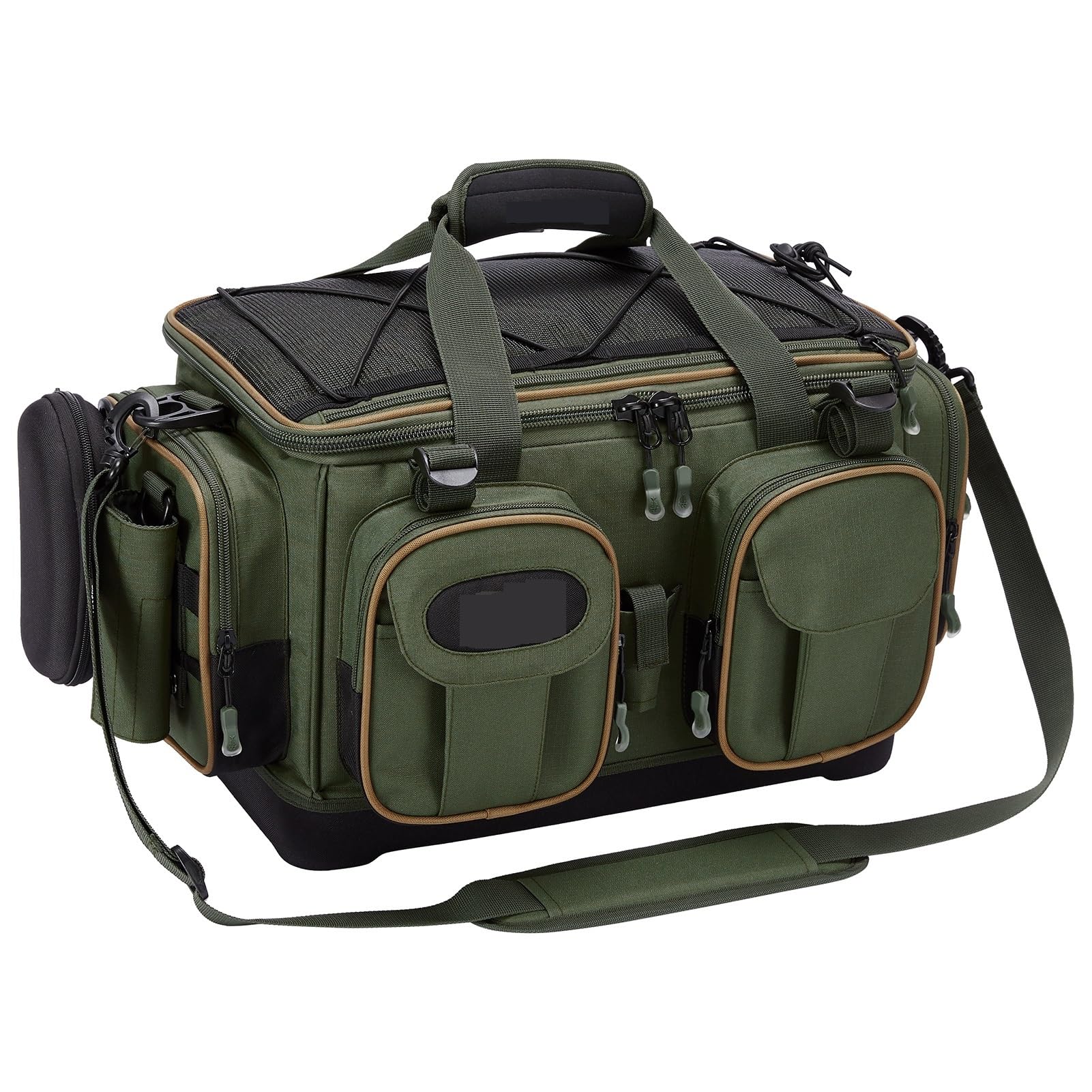 Borsa a Tracolla for Attrezzatura da Pesca, Resistente all'Acqua, Leggera, con Copertura Antipioggia sul Fondo Rigido Borsa da Pesca