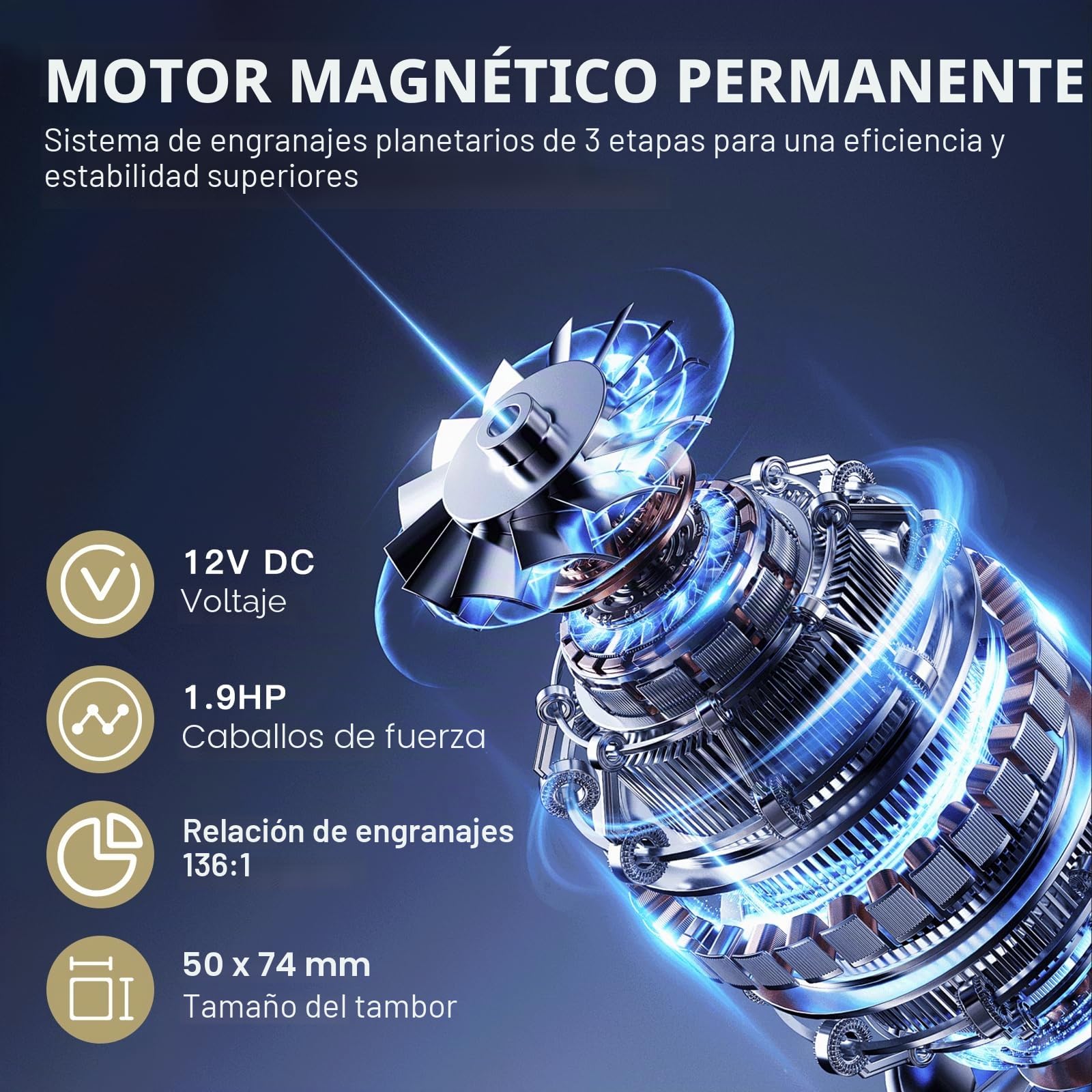 TEENO Cabrestante Eléctrico 12V 4 500 LBS / 2041 Kg, Cuerda Sintética 5.5 mm x 10 m, Control Remoto Inalámbrico Cabrestante de Cuerda de Nylon con Controlador por Cable