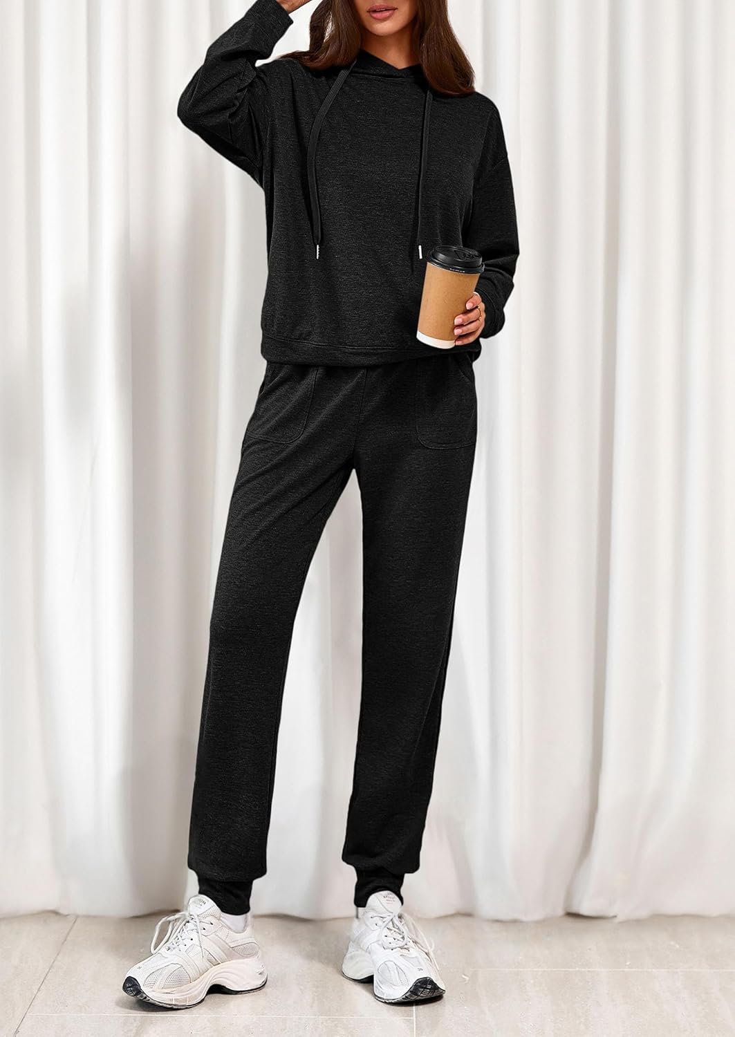 PRETTYGARDEN Women's 2 Piece Lounge Sets Fall Clothes Hoodies Sweatshirt Joggers Sweatpants Sweatsuits 2026 Airport Outfits - Image 5