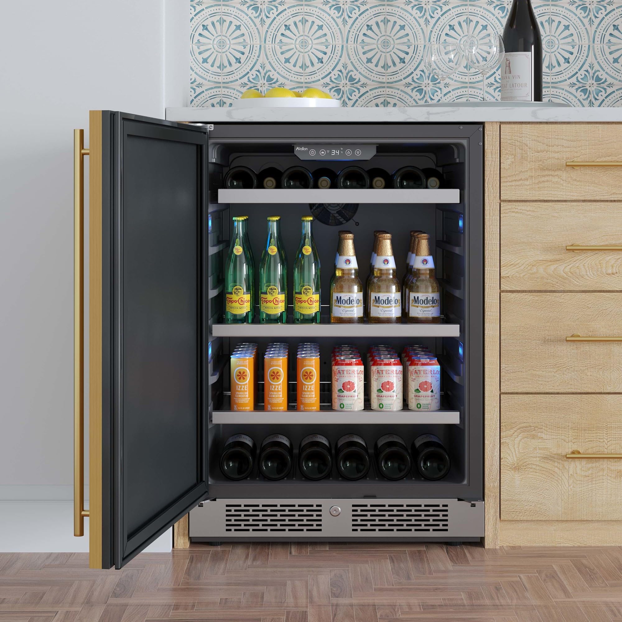 Avallon Awbc242prslh 24 Inch Wide 14 Bottle Capacity And 82 Can Capacity Panel Ready Wine And Beverage Cooler on Fridge.com - View 6