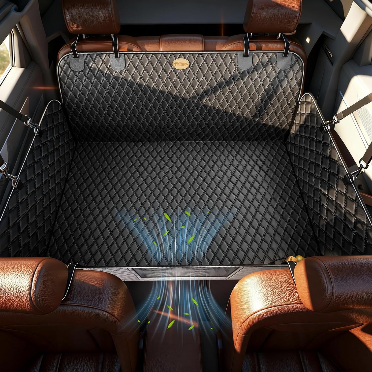 Amazon.com : PetDance Upgraded Hard Bottom Backseat Dog Truck Seat ...