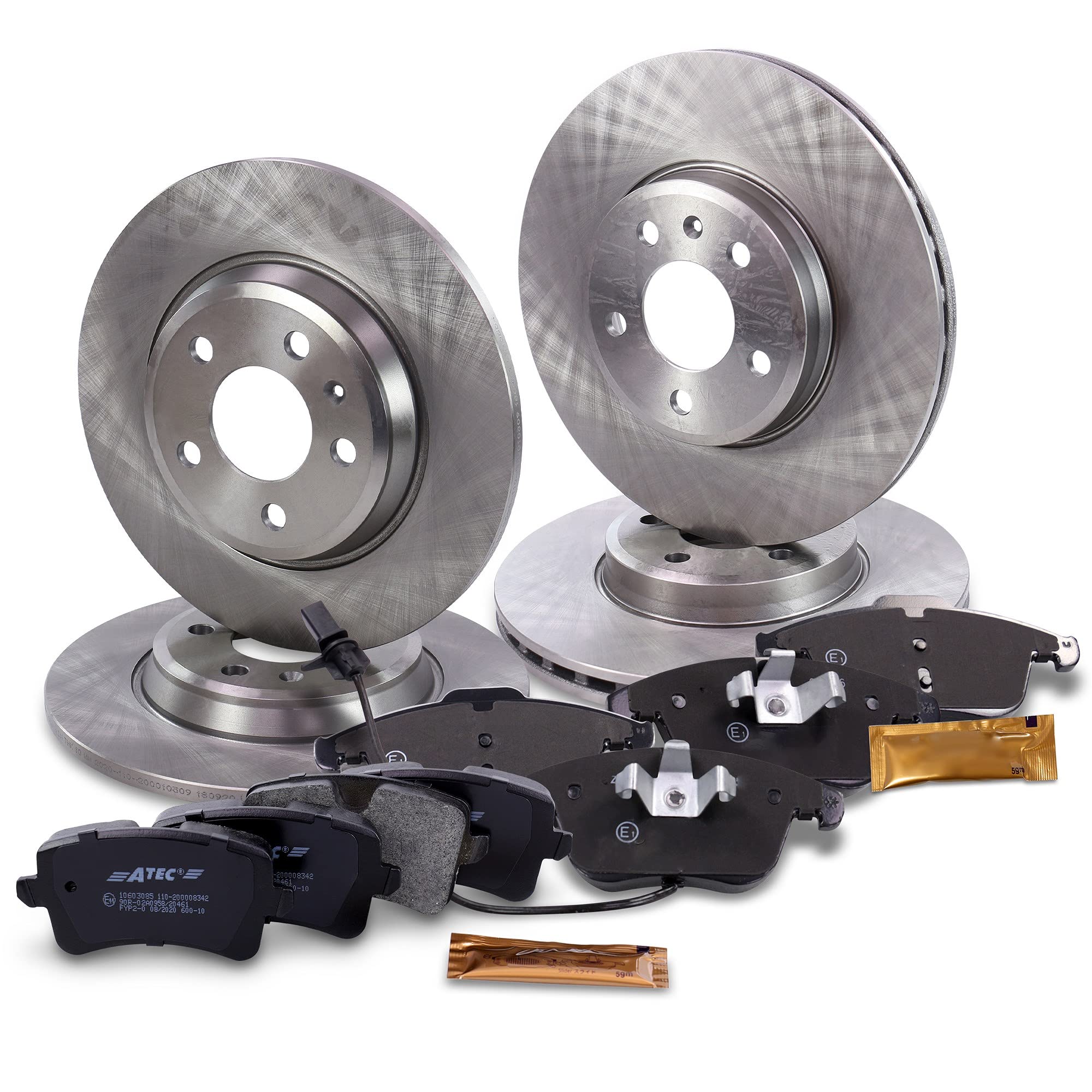 BESTPRICE Set freni incl dischi freno anteriori Ø 314mm + posteriori Ø 300mm + pastiglie freno anteriori e posteriori compatibile con AUDI A4 B8 (8KH) (8K2) (8K5), A5 Cabrio (8F7)