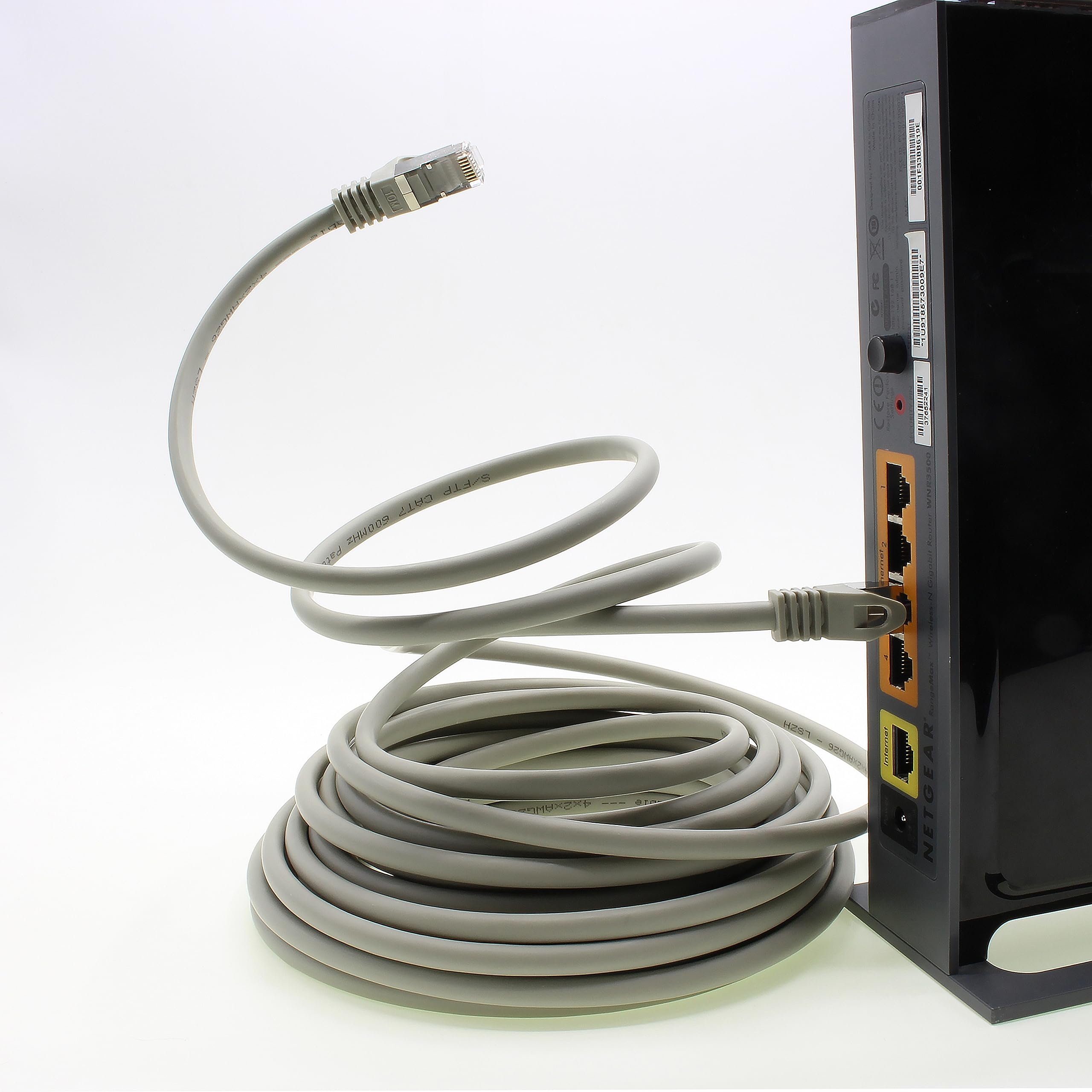 2,0 m - gris - 5 pièces câble réseau CAT.7 câble de raccordement Ethernet Lan S-FTP LSZH PIMF 10GB s prise RJ45 Cat6a