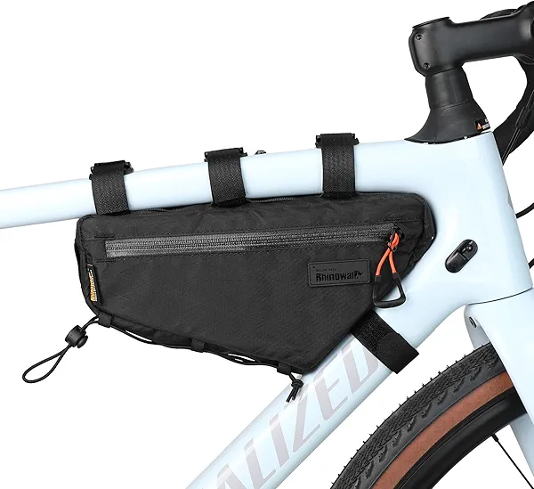 abamita Bicycle Frame Bag Bike Triangle Bag Waterproof Bike Bag 1.7L with Dual Side Mesh Pockets for MTB Road Bike Cycling Commuting and Outdoor Adventures