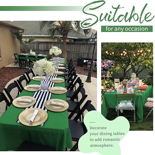 Miniatura 598 de Paquete de 8 manteles redondos blancos de 90 pulgadas, manteles redondos de poliéster lavables para mesa de tela decorativa resistente a