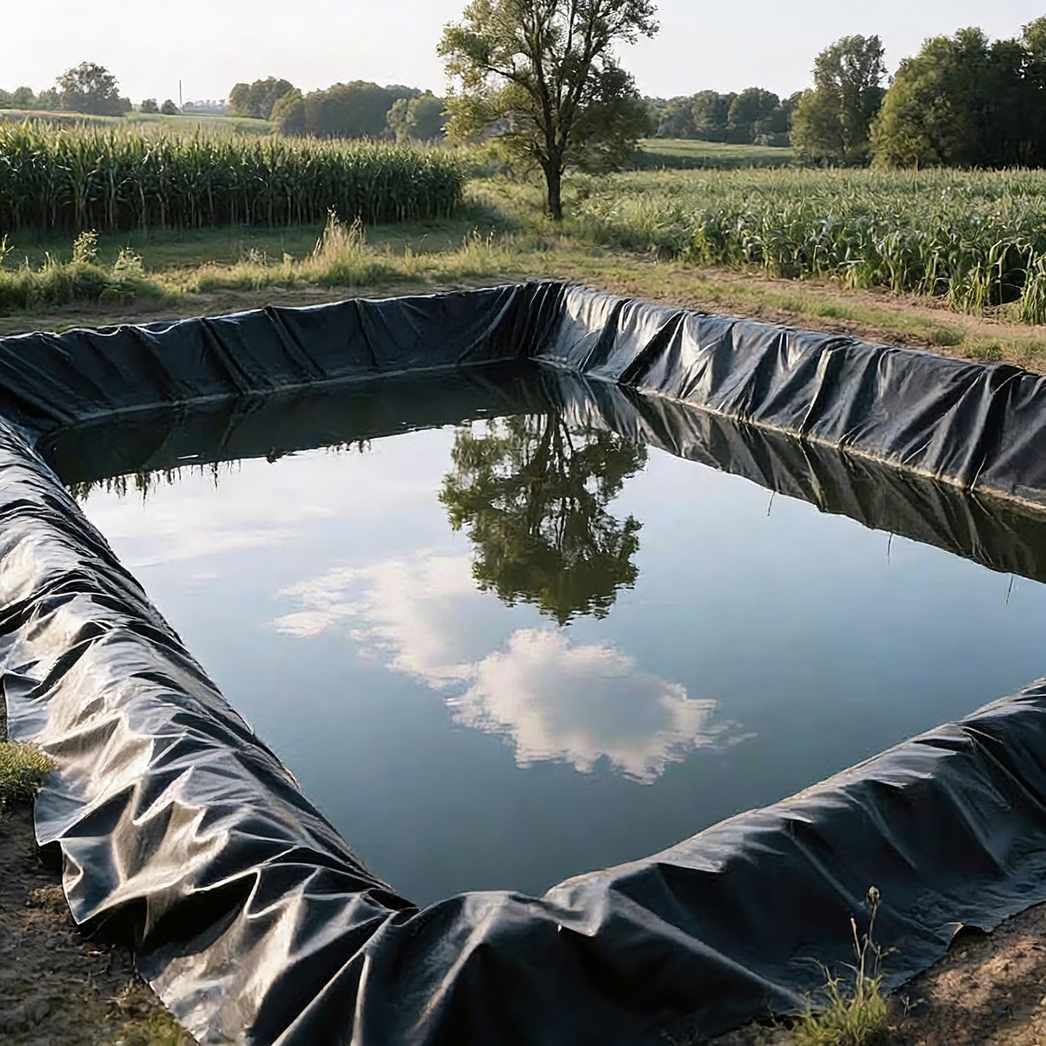 Generisch Teichfolie 3x10m/9.84x32.81ft,Sonnenschutz HDPE Teichfolien für Fischteiche, Brunnen, Wassergarten und Wasserfall