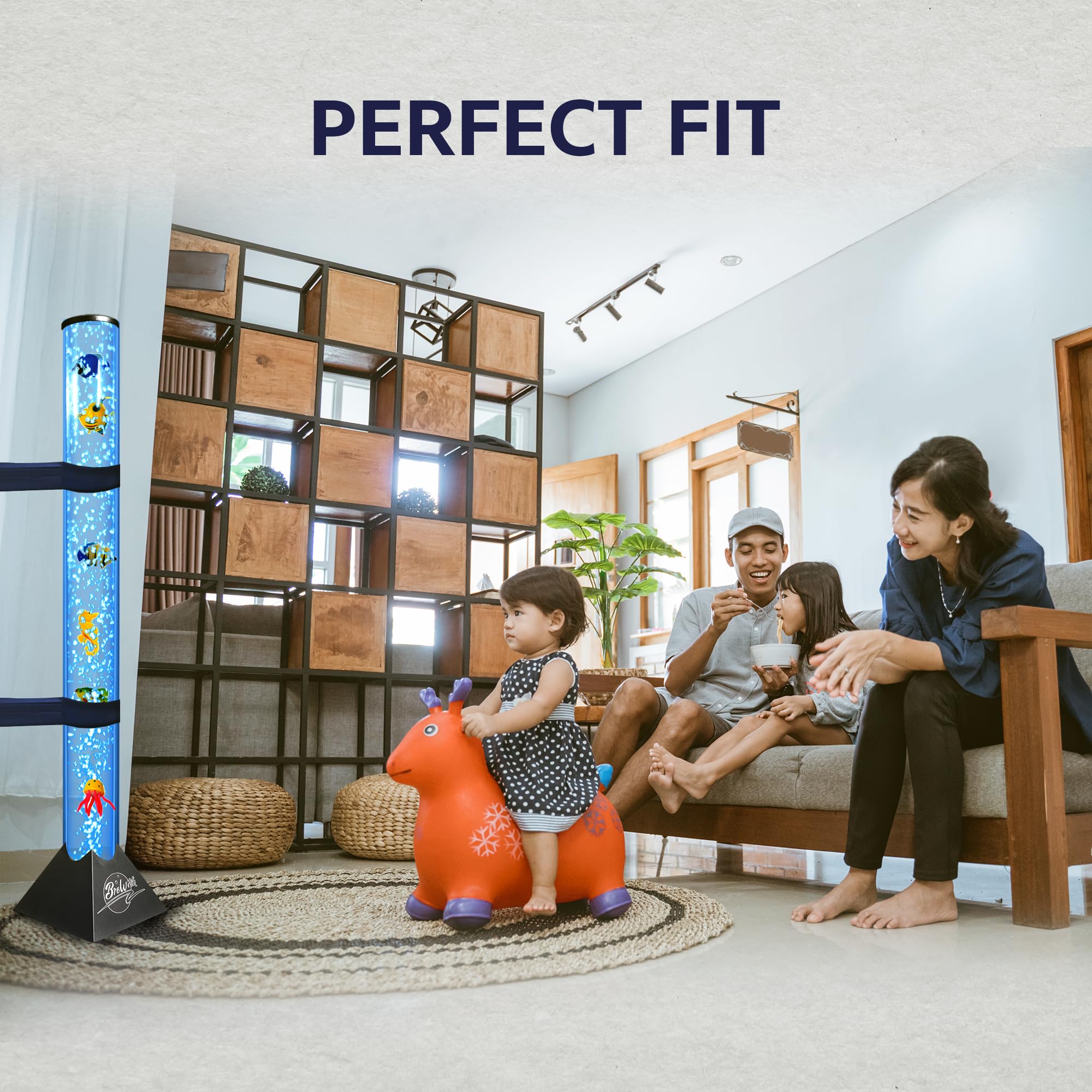 Soporte de pared para lámpara de burbujas de peces | Soporte de tubo de burbujas sensorial | Brazo ajustable para luz de hasta 3.9 in de diámetro | Soporte de luz de acuario para mantener 4