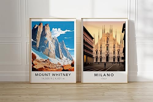 Miniatura 6 de Póster de Mount Whitney con impresión de California Mount Whitney para pared, póster de viaje de Mount Whitney #2
