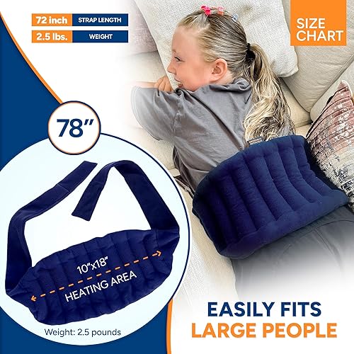 Miniatura 2 de SunnyBay Almohadilla térmica para microondas, para microondas, húmedofrío, para dolor de cuello, hombros, rodillas o espalda con correas de sujeción
