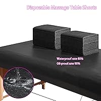 Vista 5 de Sábanas desechables 100 piezas 31" x 71" Sábanas para mesa de masaje de tela no tejida Funda para cama de SPA transpirable para masaje, belleza, 100