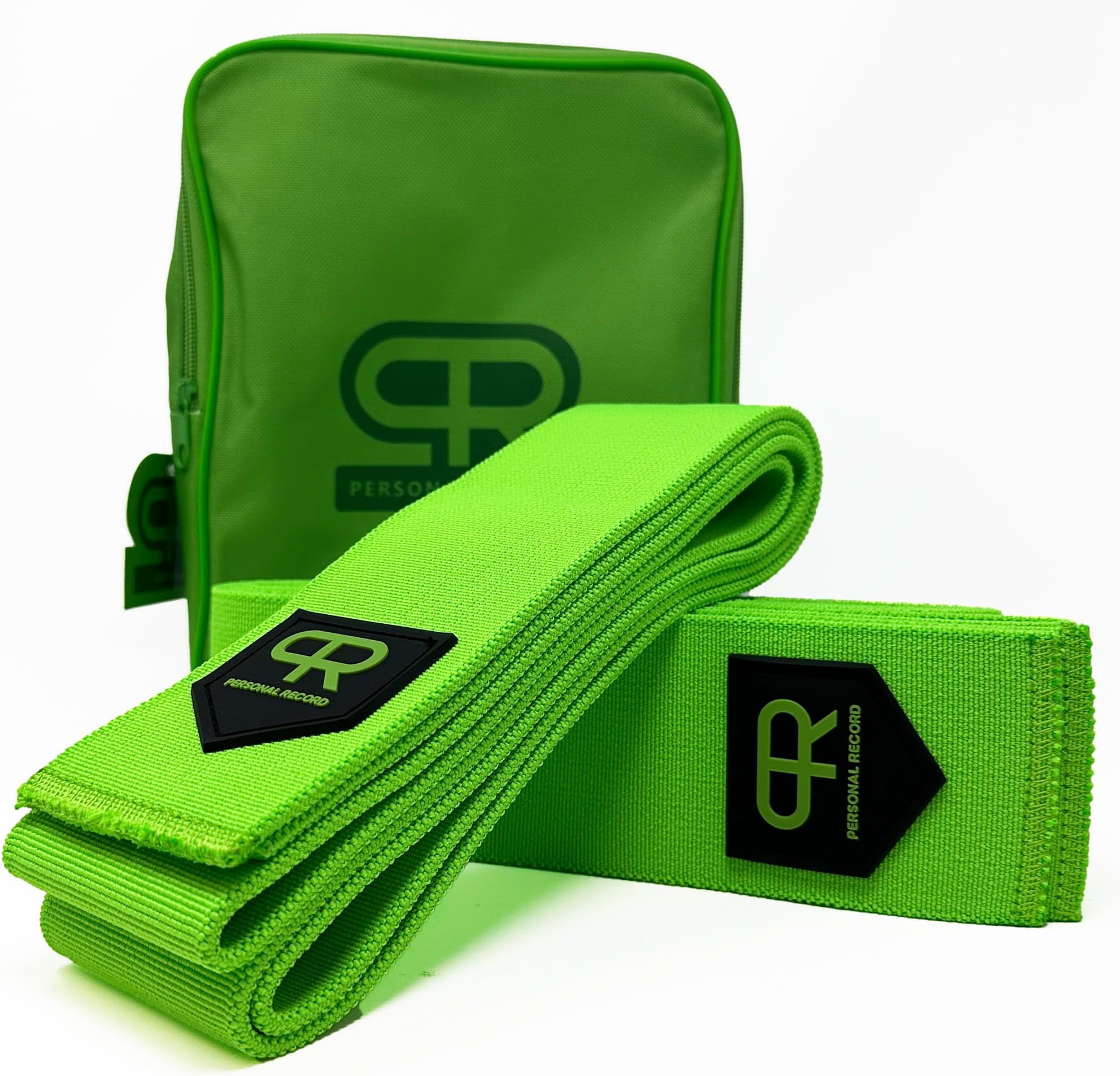 Heavy Duty Extra Wide Knee Wraps for Weightlifting - Premium Pair with Easy Adjustments and Secure Fit, Reinforced Stitching Knee Straps for Powerlifting and Squats (Neon)