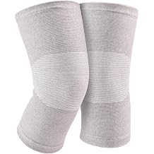 2 Pack Bamboo Compression Knee Sleeves Elastic Warm for Women & Men