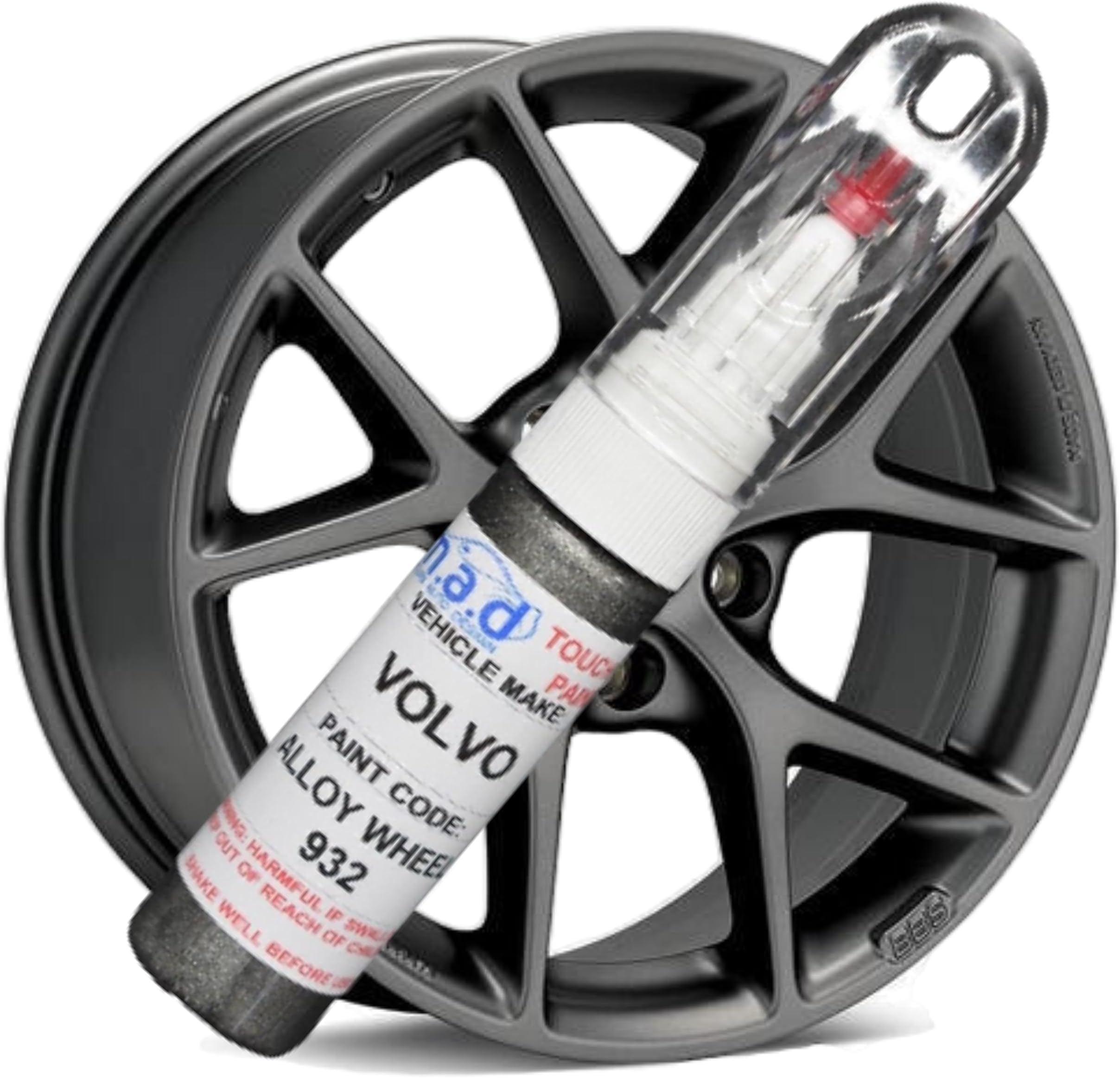 madAUTO TOUCH UP PAINT FOR VOLVO WHEEL 932 ANTHRACITE PEN CHIP SCRATCH REPAIR V40 V60 V90 (JUST PAINT)