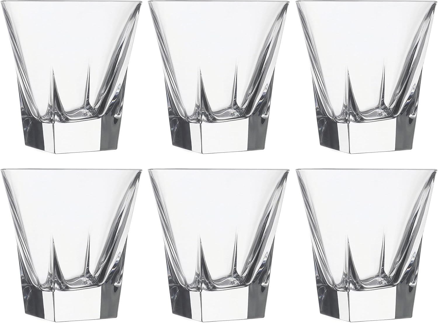 Barski Tumbler Glass - Double Old Fashioned - Set of 6 - Glasses - Designed DOF Crystal Glass Tumblers - For Whiskey - Bourbon - Water - Beverage - Drinking Glasses - 9.25 oz. - Made in Europe