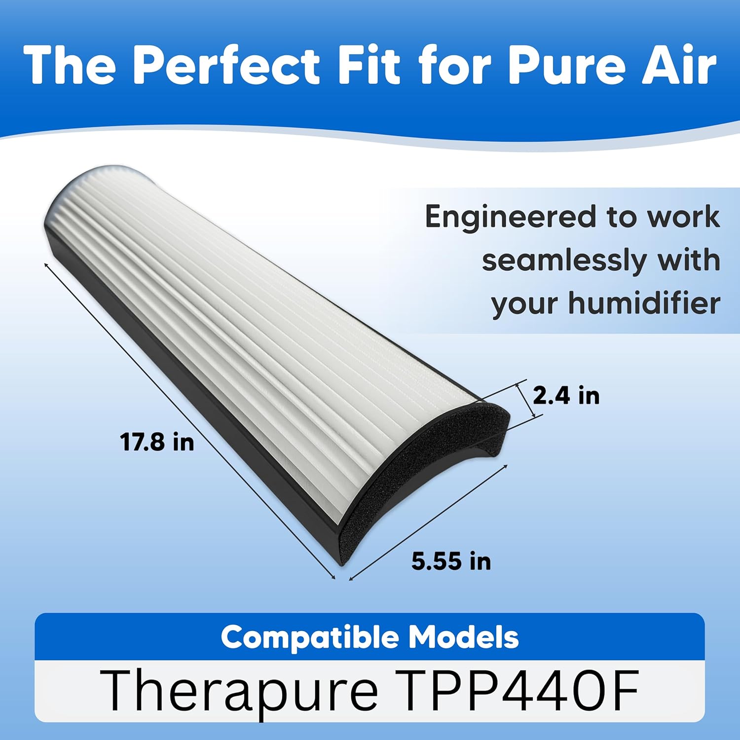 3-Pack Air Purifier Filters Replacement for Therapure Filter TPP440F - Compatible with Envion Thera Pure TPP440 TPP440FL TPP 440F TPP 440 TPP-440FL TPP440FL-FM1 H13 HEPA