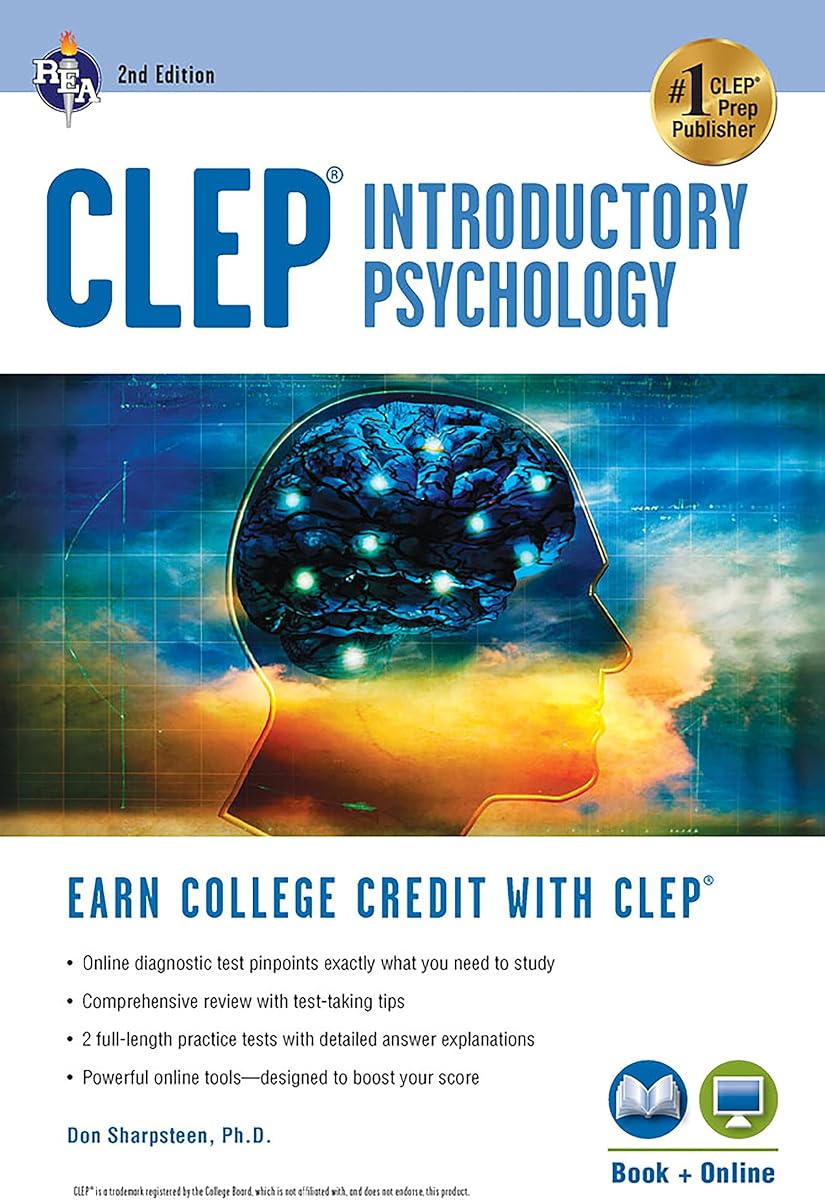 Libro de introducción a la psicología CLEP® + en línea (preparación para el examen CLEP)
