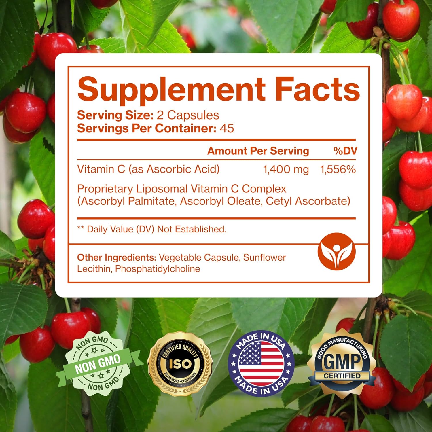 Pure Micronutrients Pure Liposomal Vitamin C - 1400mg Per Serve Supplement - 90 Capsules - High Absorption VIT C Ascorbic Acid Pills