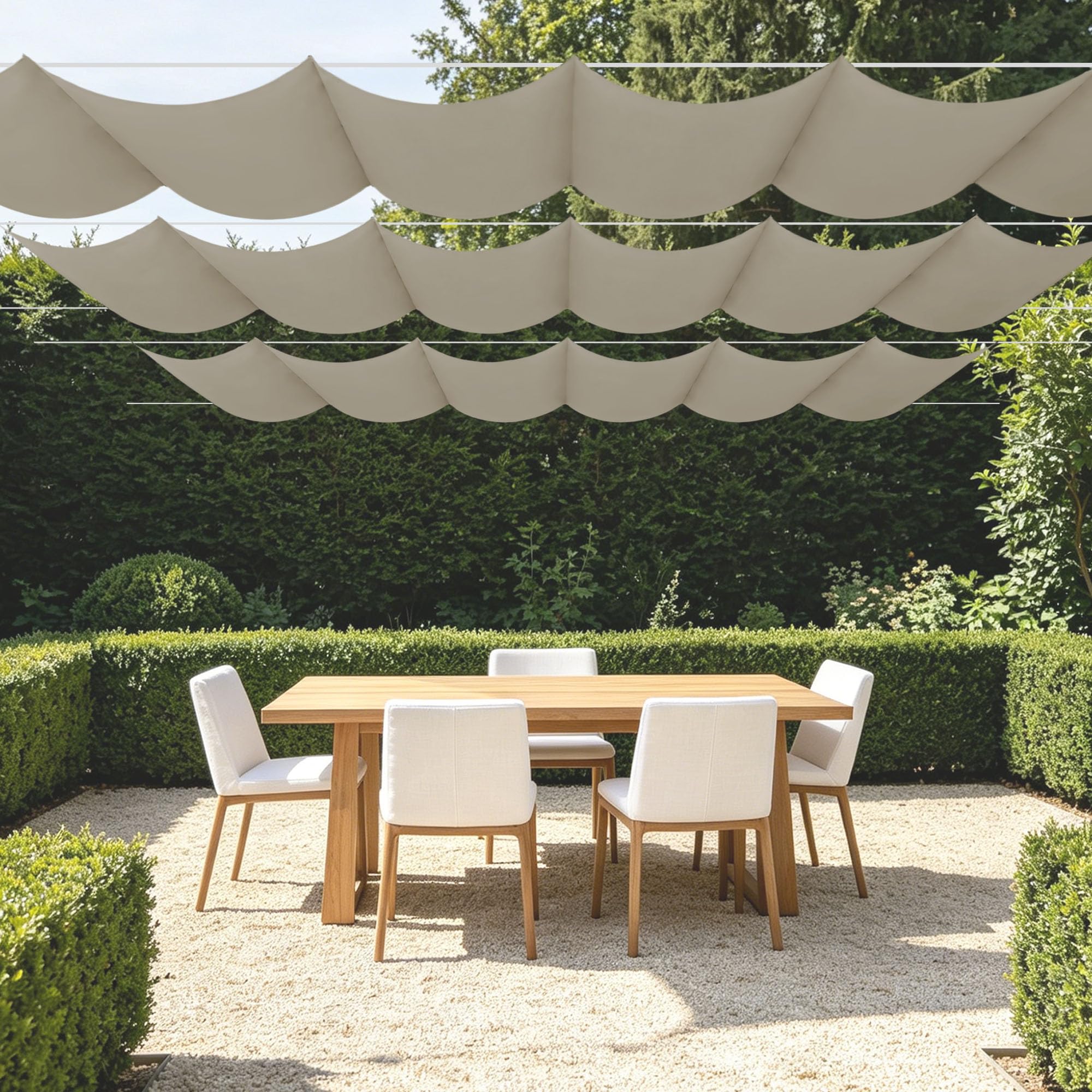 Voile d'ombrage rétractable taupe 100x200 cm imperméable pour balcon