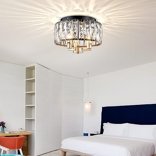 Miniatura 6 de AGV LIGHTING CL002BB Lámpara de techo de montaje empotrado de cristal, base E12, 3 luces, 13 pulgadas de profundidad x 15 pulgadas de alto, acabado