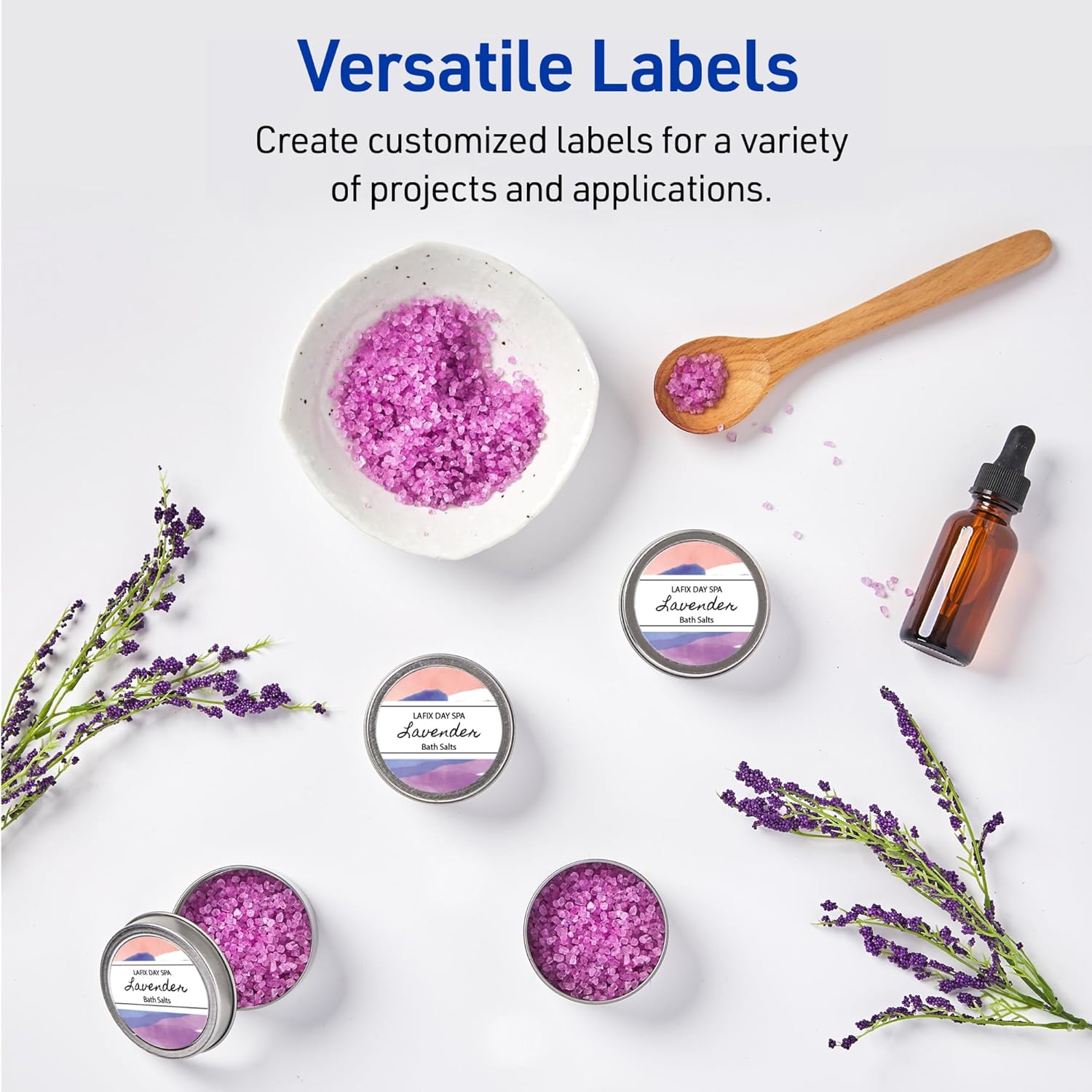 Avery Printable Round Labels, Sure Feed Technology, 1" Diameter, Matte White, Permanent Adhesive, Laser/Inkjet Printable, 1,200 Blank Labels, Great for Product Merchandising, Stickers, and More (5656)