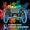 Control inalámbrico VioraTech para PS5 con joysticks de efecto Hall, iluminación RGB, funciones Turbo y Macro, gatillos lineales, sensor de 6 ejes, doble vibración, panel táctil, altavoz y conector de audio de 3.5 mm – Compatible con PS5/Pro/Slim/Mac/Steam Deck/PC 5
