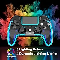 Vista 3 de VioraTech Wireless Controller for PS5 with Hall Effect Joysticks, RGB Lighting, Turbo & Macro Functions, Linear Triggers, 6-Axis Sensor, Dual
