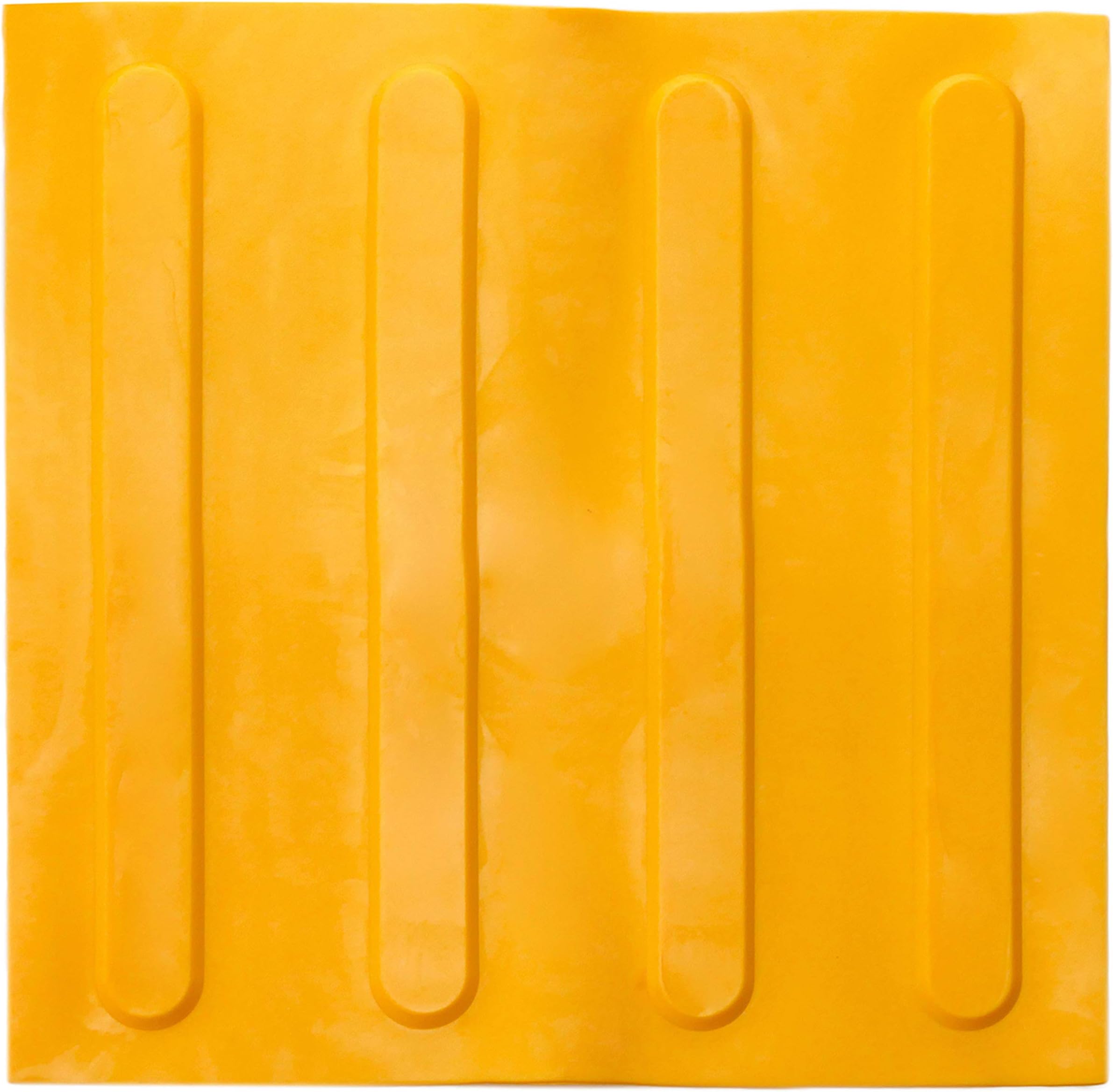 PrimeMatik BT096-VCES podotactile Tile Blind Touch Pavement of 25x25 cm with Yellow Stripes 10-Pack (BT096), Lemon Tree