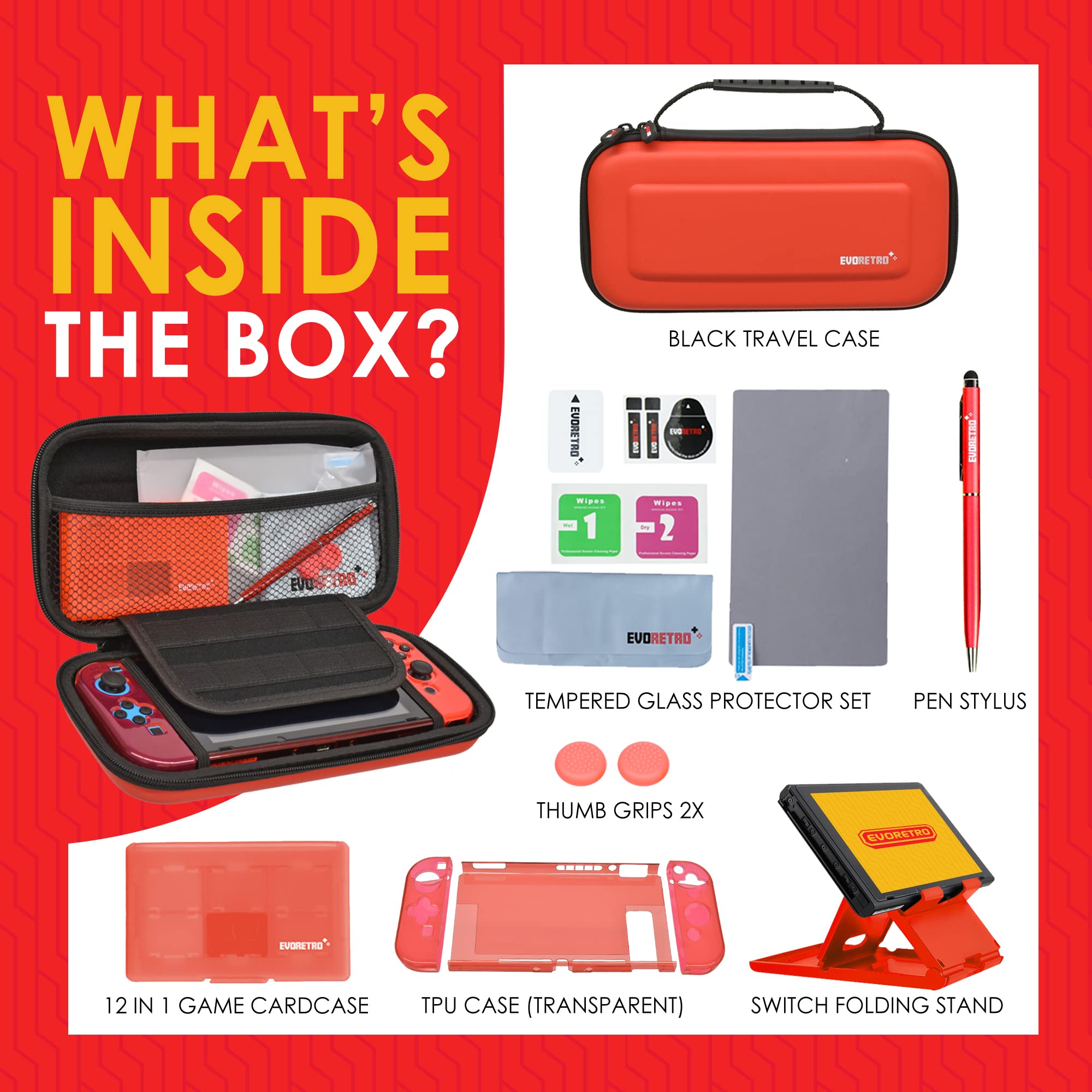 Switch Accessories Kit compatible for Nintendo Switch and