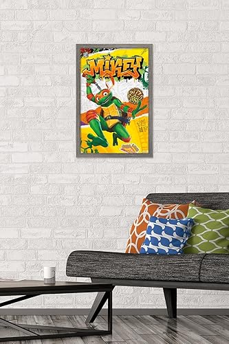 Miniatura 2 de Trends International Teenage Mutant Ninja Turtles Mutant Mayhem - Póster de pared de Miguel Ángel, 22.4 pulgadas de largo x 14.7 W, versión