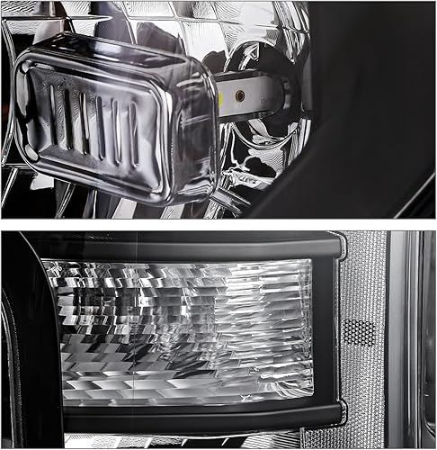 Miniatura 9 de M-AUTO Conjunto de faros delanteros izquierdo y derecho estilo OE con bombillas LED premontadas de 6000 K compatibles con Ford F-150 Pickup 2018