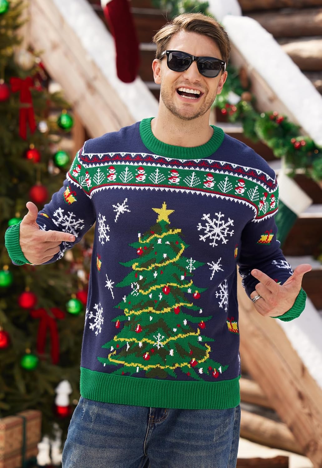 Arvilhill Men's Christmas Sweaters Holiday Funny Ugly Knitted Pullovers (S-3XL) - Image 2