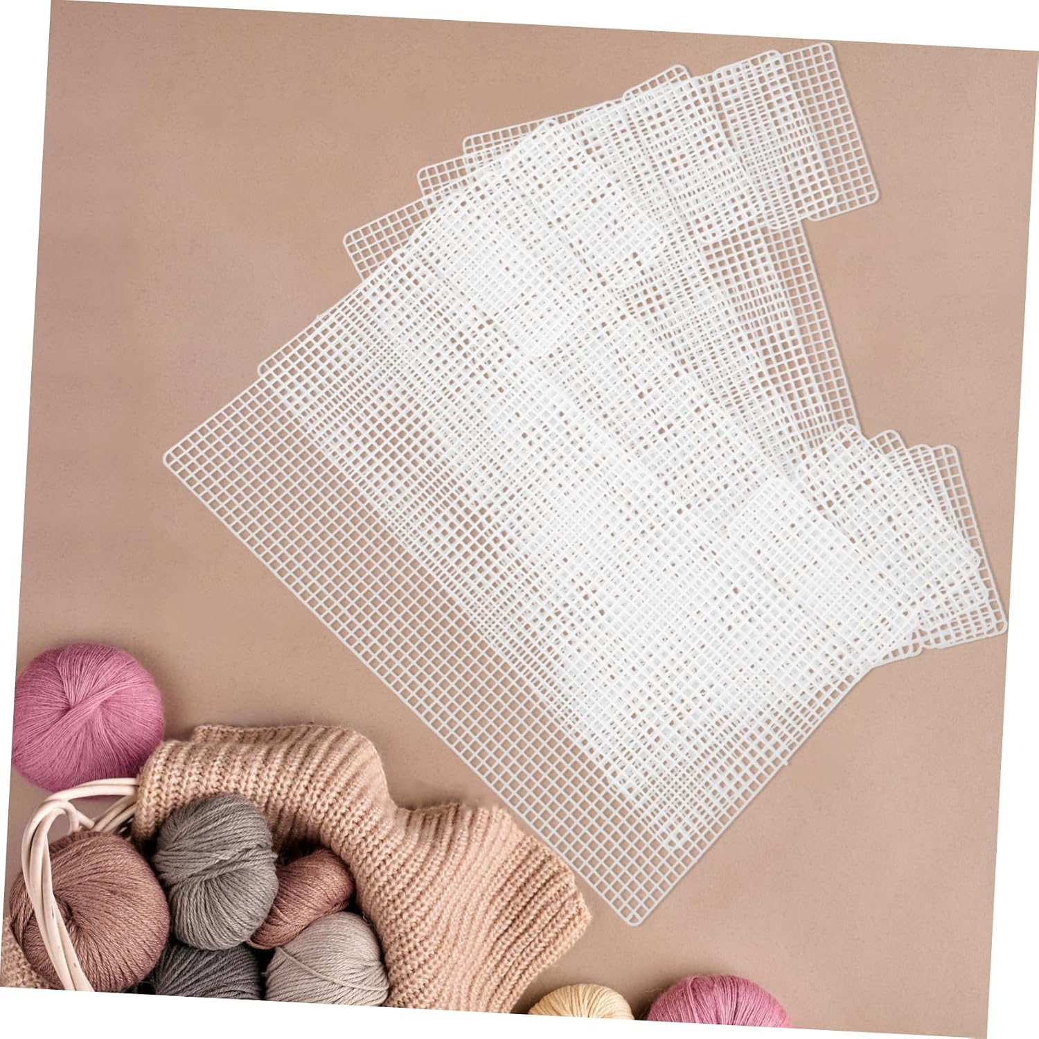 Kisangel 5pcs Sturdy Cross- Mesh Pad Multi-Function Plastic Canvas Sheets for DIY