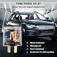 Vista 5 de 2 piezas de relé de señal de giro resistente de 12 V, relé automotriz de dos puntas redondas para corregir el parpadeo de la bombilla halógena