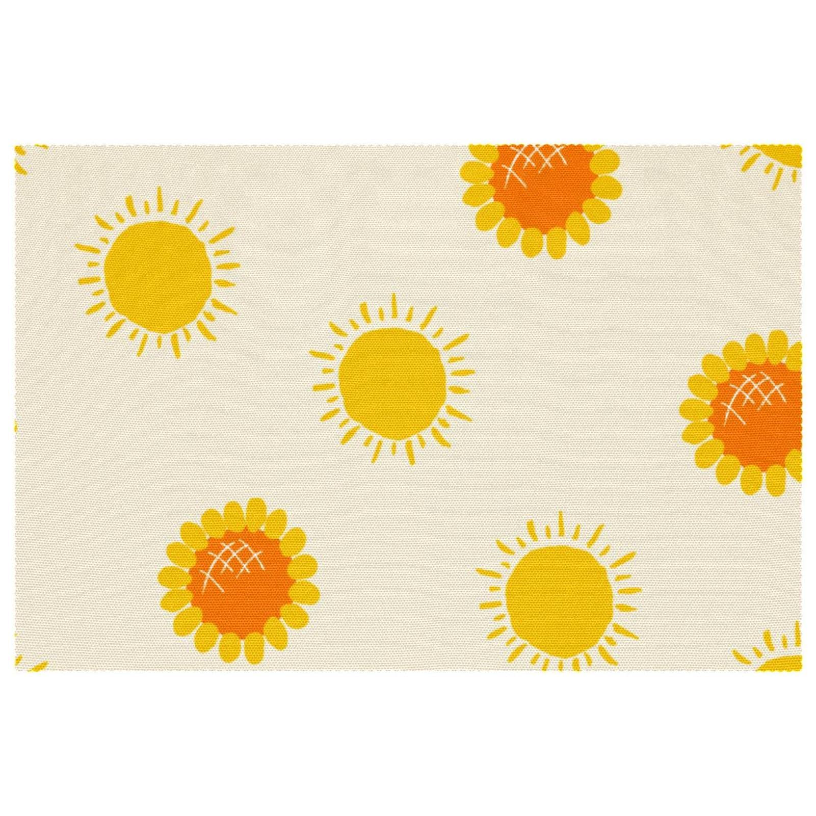 Sets de table fleurs jaunes design antidérapant de haute qualité