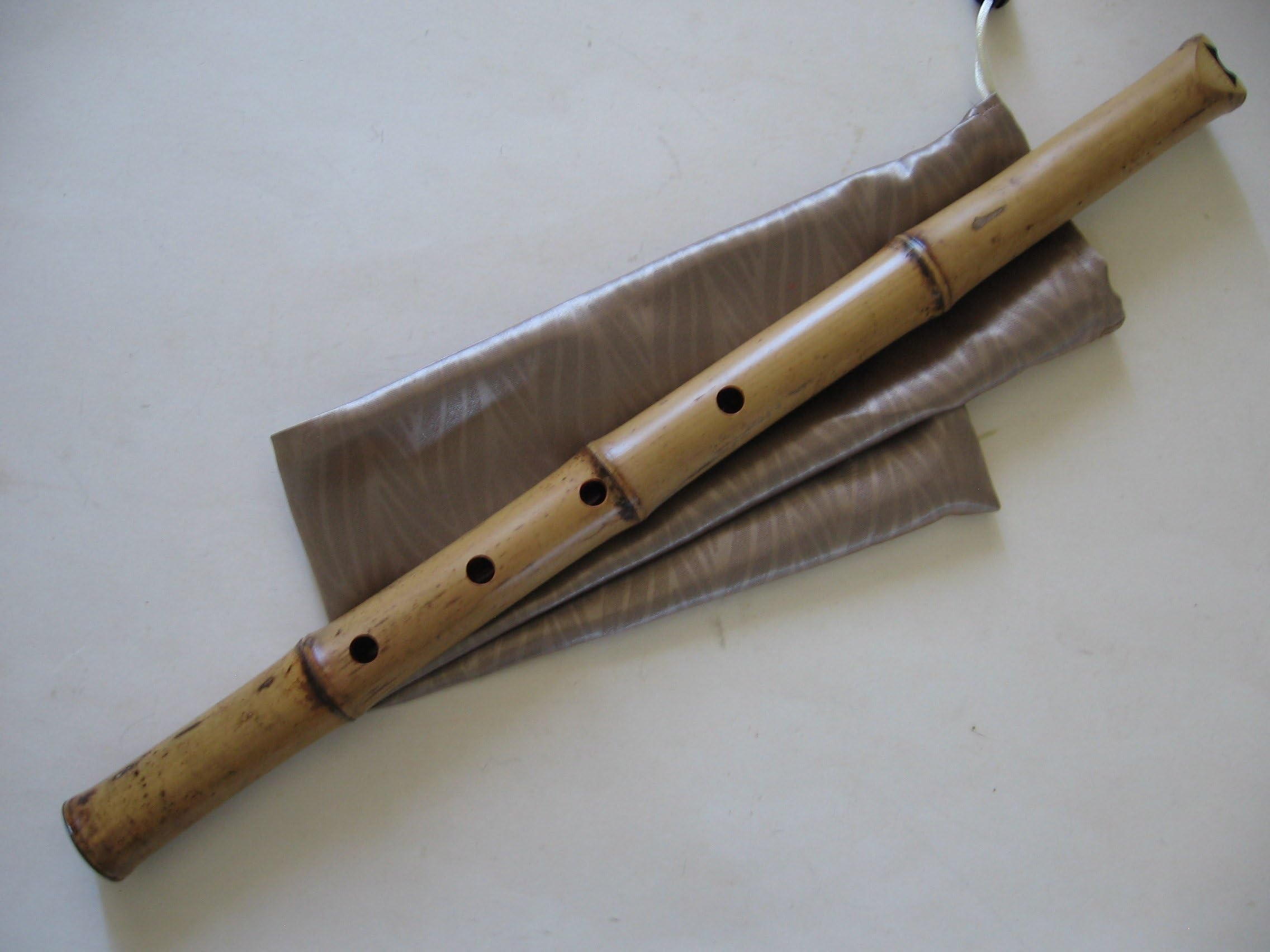 1.8 Pentatonic Shakuhachi w/o. Root End 5 Holes -- KINKO voicing hole w. buffalo Horn Flake inlet - Traditional Zen Instrument