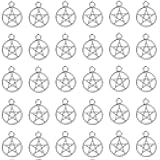AUEAR, Antique Pentacle Star Protection Pendant Lucky Pentagram Charms for Jewelry Making Accessory Necklace DIY Craft