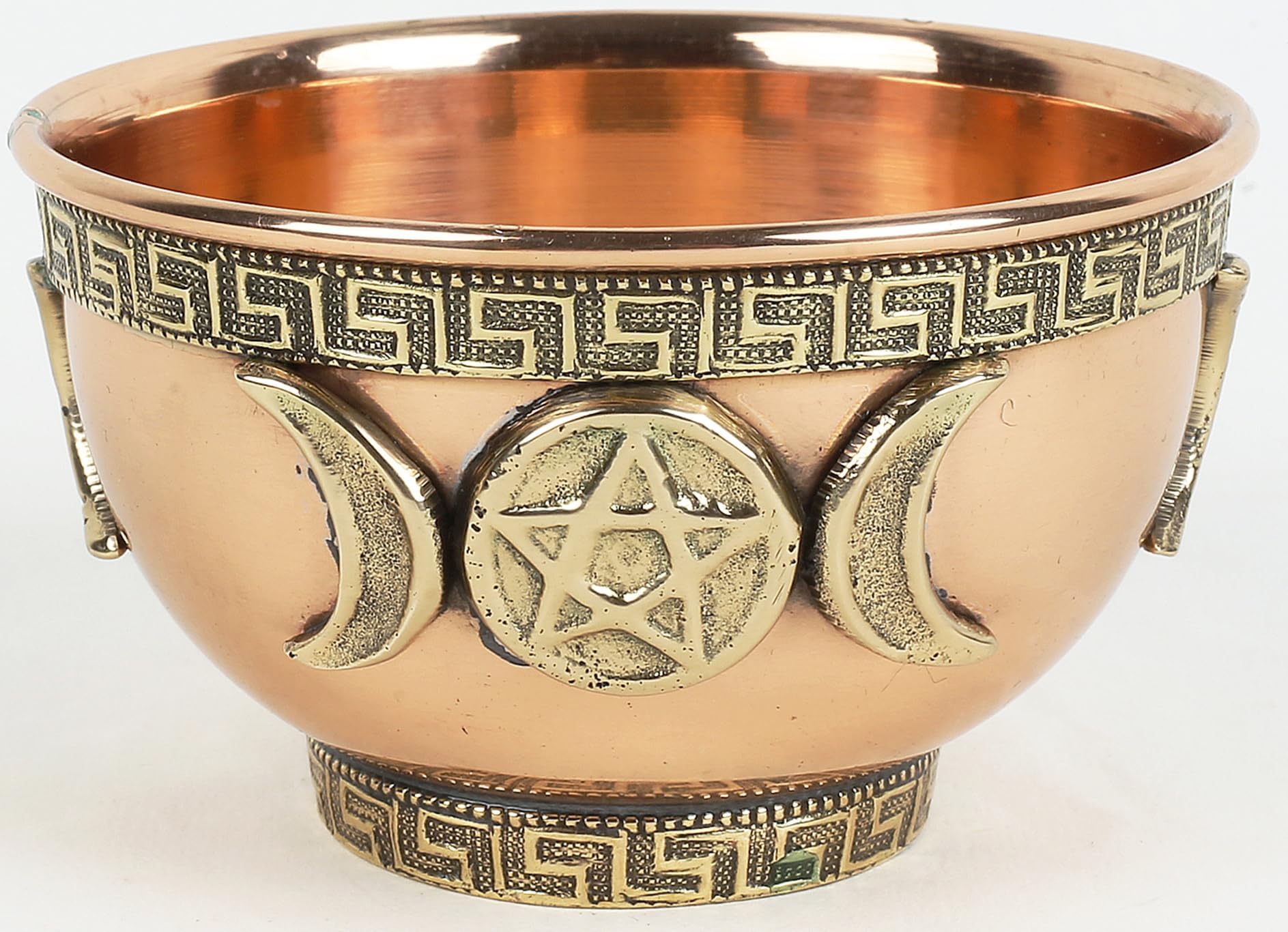 Indian Consigners Small Altar Witchcraft Serving, Offering or Smudging Bowl (Triple Moon Bowl)