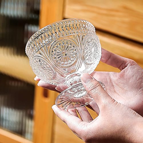 Miniatura 8 de Kingrol Paquete de 6 cuencos de postre de vidrio, mini cuencos de 10 onzas, cuencos de vidrio para servir helado, frutas, pudín, aperitivos,