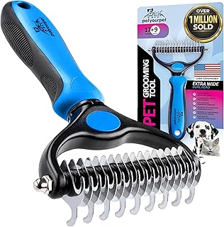 Pat Your Pet Deshedding Dog Brush For Shedding – Cat Brushes For Indoor Cats, Double-Sided Cat Brush Deshedding & Grooming Tool For Long Haired And Short Haired Dogs, Skin-Friendly