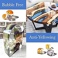 Vista 5 de Kit de resina epoxi para vertido extra profundo (vertidos de 2 a 4 pulgadas), 1.5 GL, resistente a los rayos UV, bajo olor, transparente como