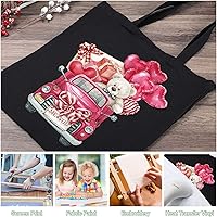 Vista 4 de Roowest Paquete de 60 bolsas de lona a granel de 16 x 15 pulgadas, ligeras, medianas, reutilizables, de tela para compras, regalos de bricolaje Negro