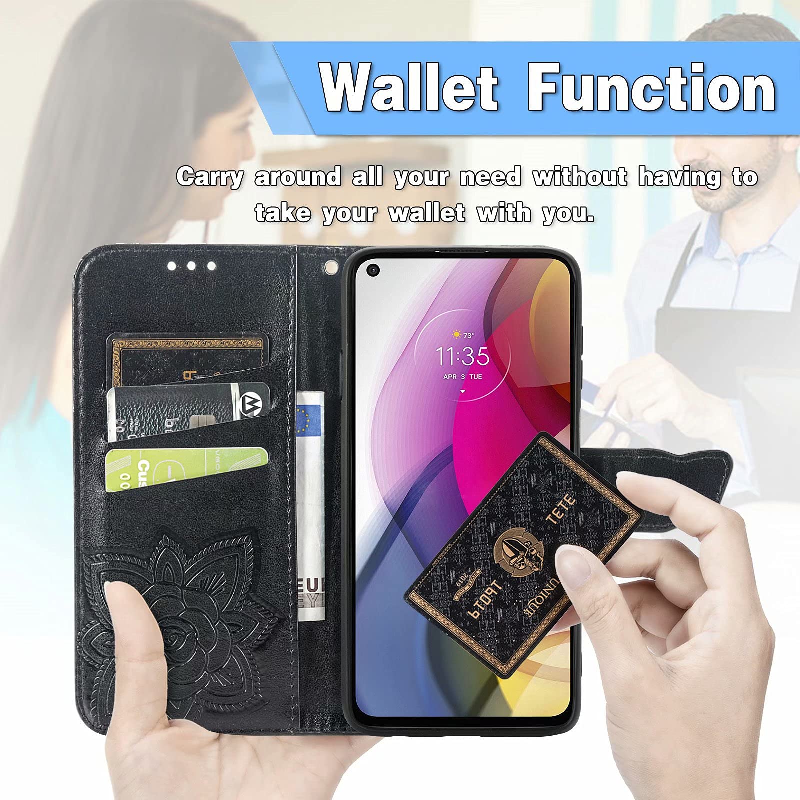 Funda - CADORABO Funda Con Función De Soporte De Cubierta, Compatible Con WIKO SUBLIM, NEGRO