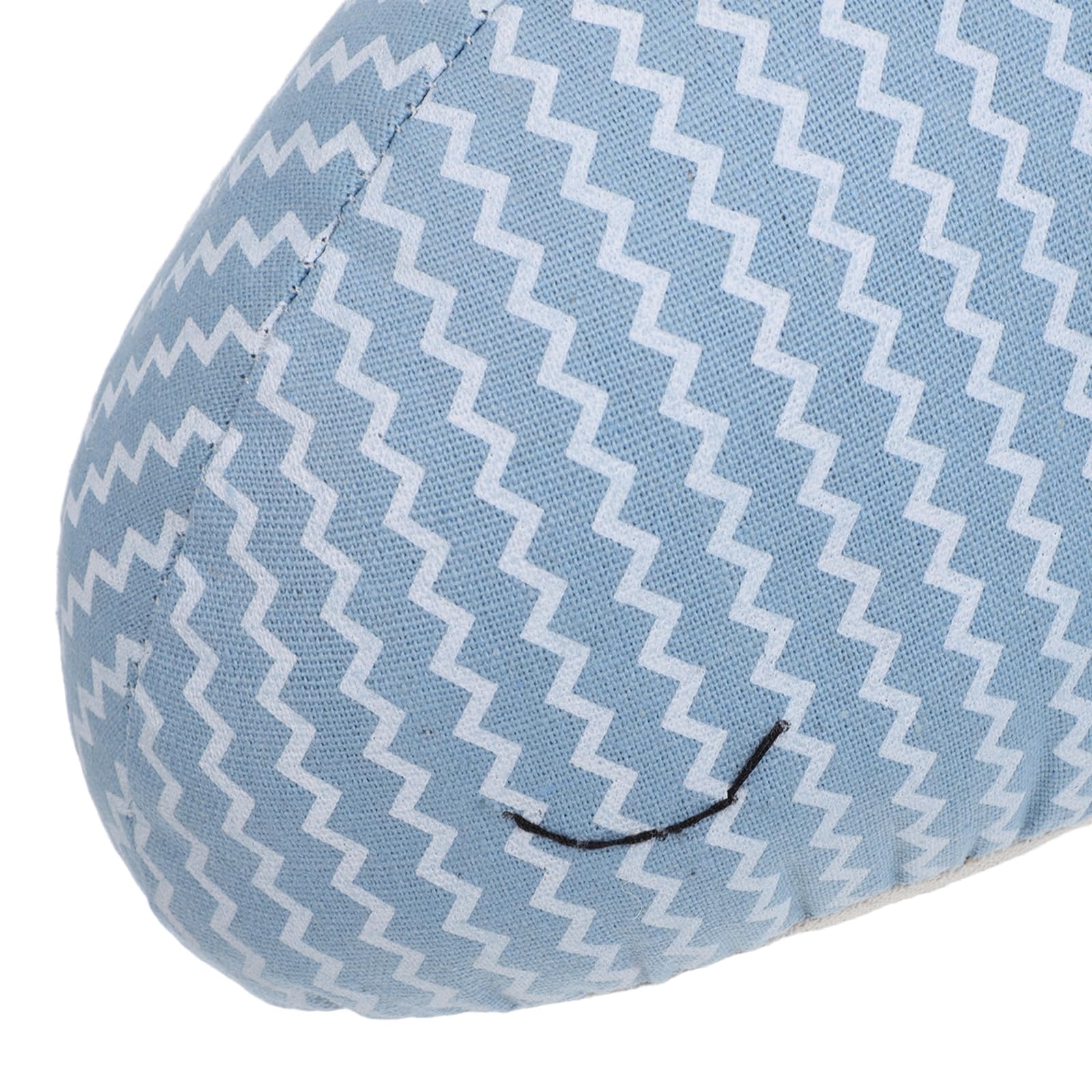 Operitacx Tope de Puerta Forma de Ballena de Tela Azul Oscuro, Bloqueador de Viento Anticolisión Decorativo para Hogar y Oficina, Tope Creativo para Puertas Infantiles y Profesionales
